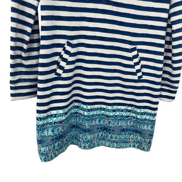 Lilly Pulitzer UPF 50+ Captain Dress Bright Navy Positano Stripe Engineered XS - Picture 4 of 8